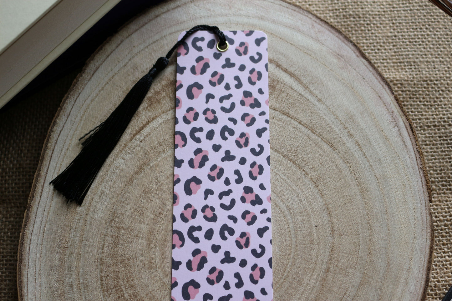 Pink Leopard Print Bookmark