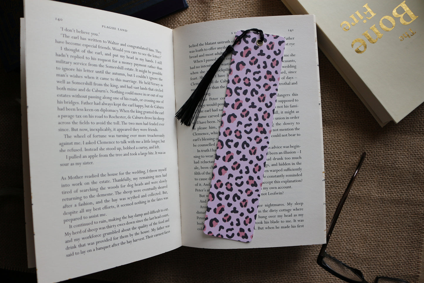 Pink Leopard Print Bookmark