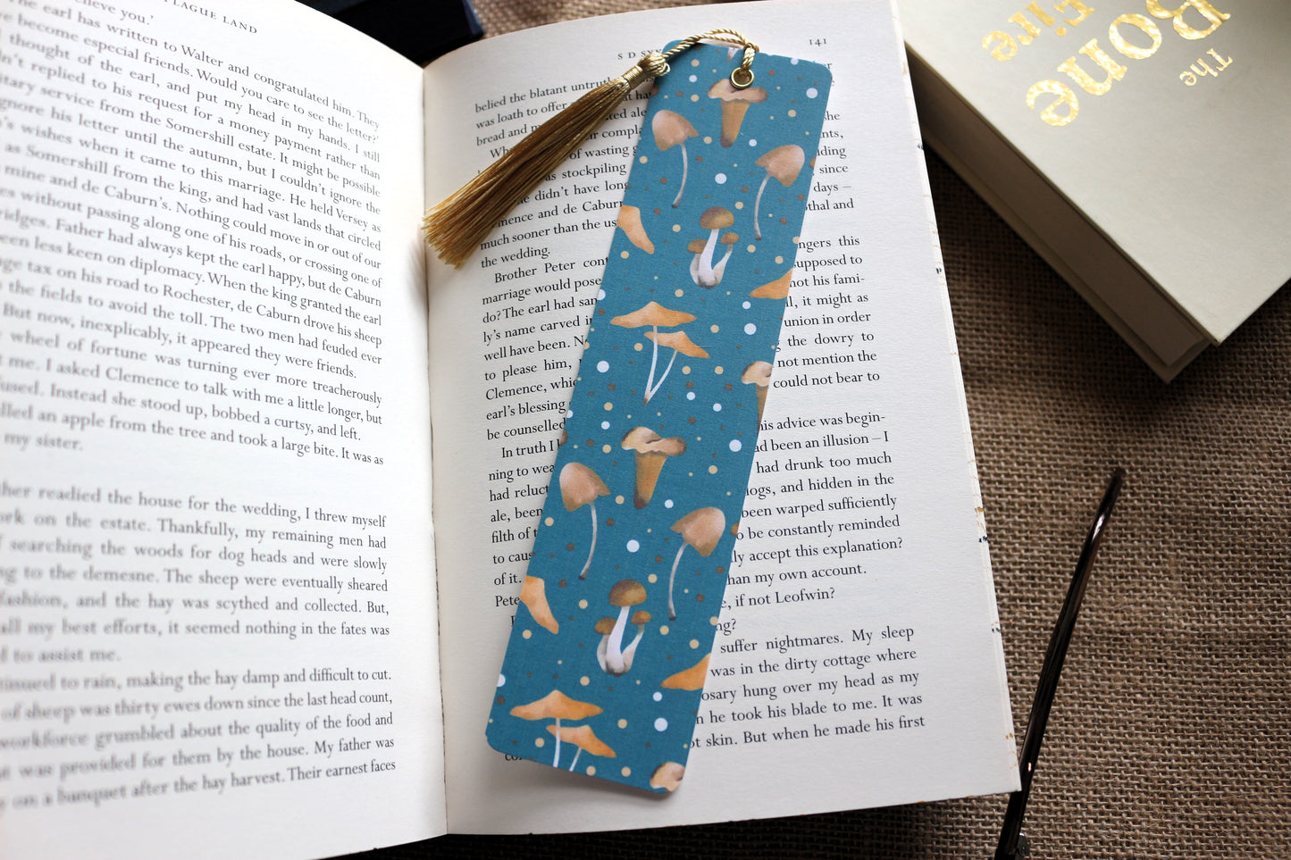 Gold Mushies Bookmark