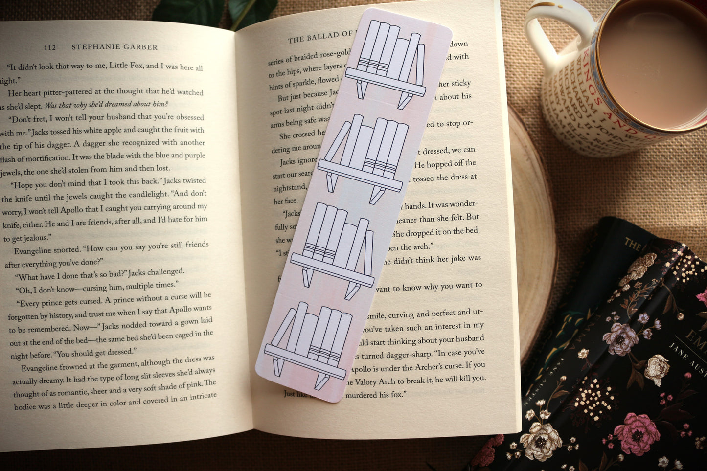 Bookshelf Booktracker Double Sided Bookmark