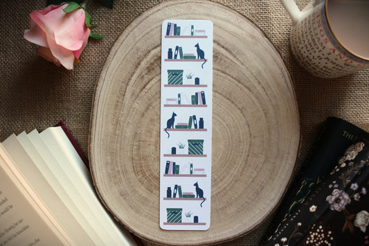 Cats and Bookshelves Bookmark