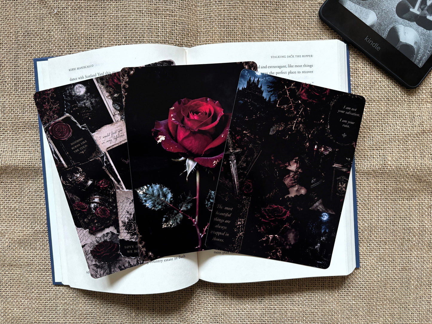 Dark Romance Kindle Insert Set – Gothic Romantasy Design