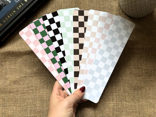 Checkerboard Bookmark Collection – Set of 8 Colour Options