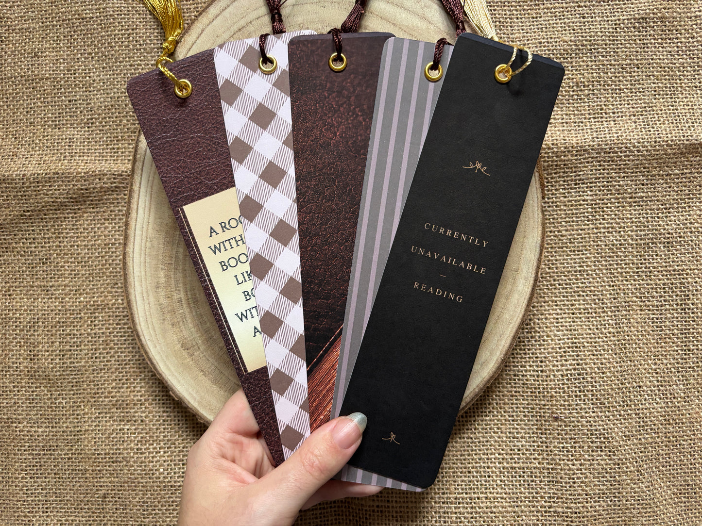 Dark Academia Library Bookmark Set