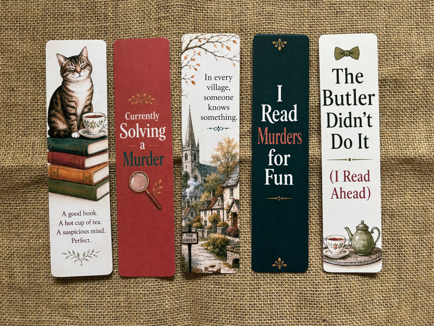 Cosy Mystery Bookmark Set