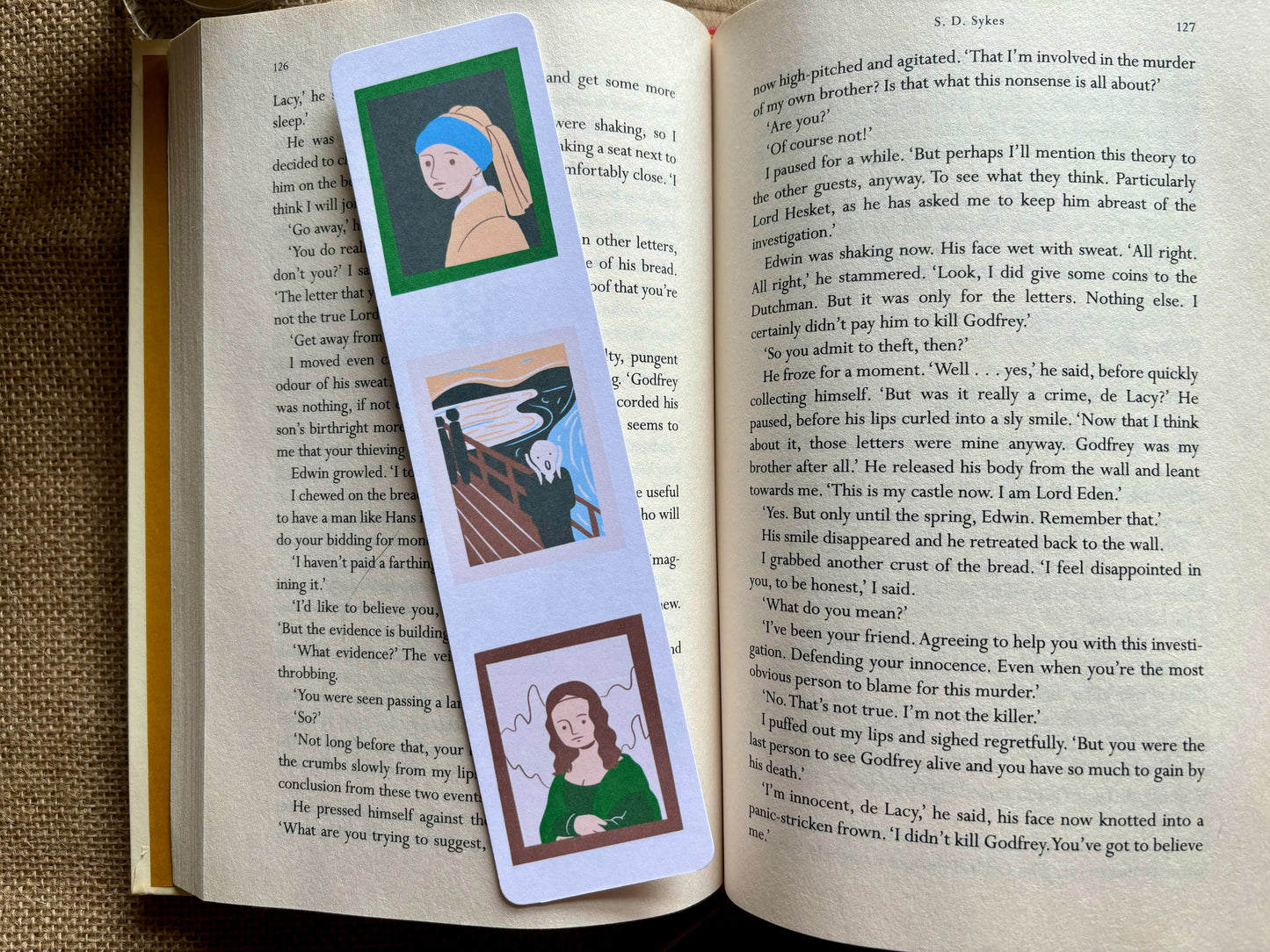 Cartoon Style Famous Artwork Bookmark