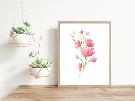 No. 2 Spring Flowers Minimalist Print