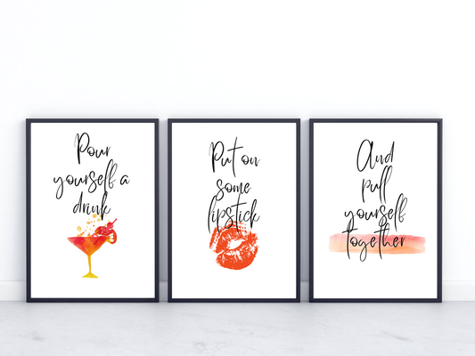 Elizabeth Taylor Quote Set of 3 Prints