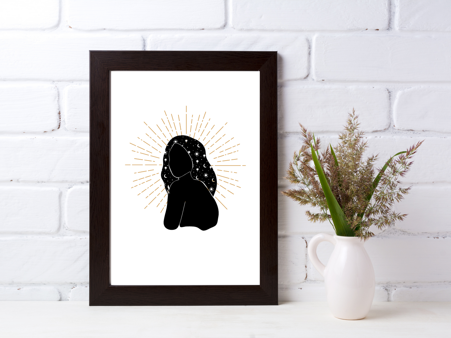 A Head Full of Stars Minimalist Print