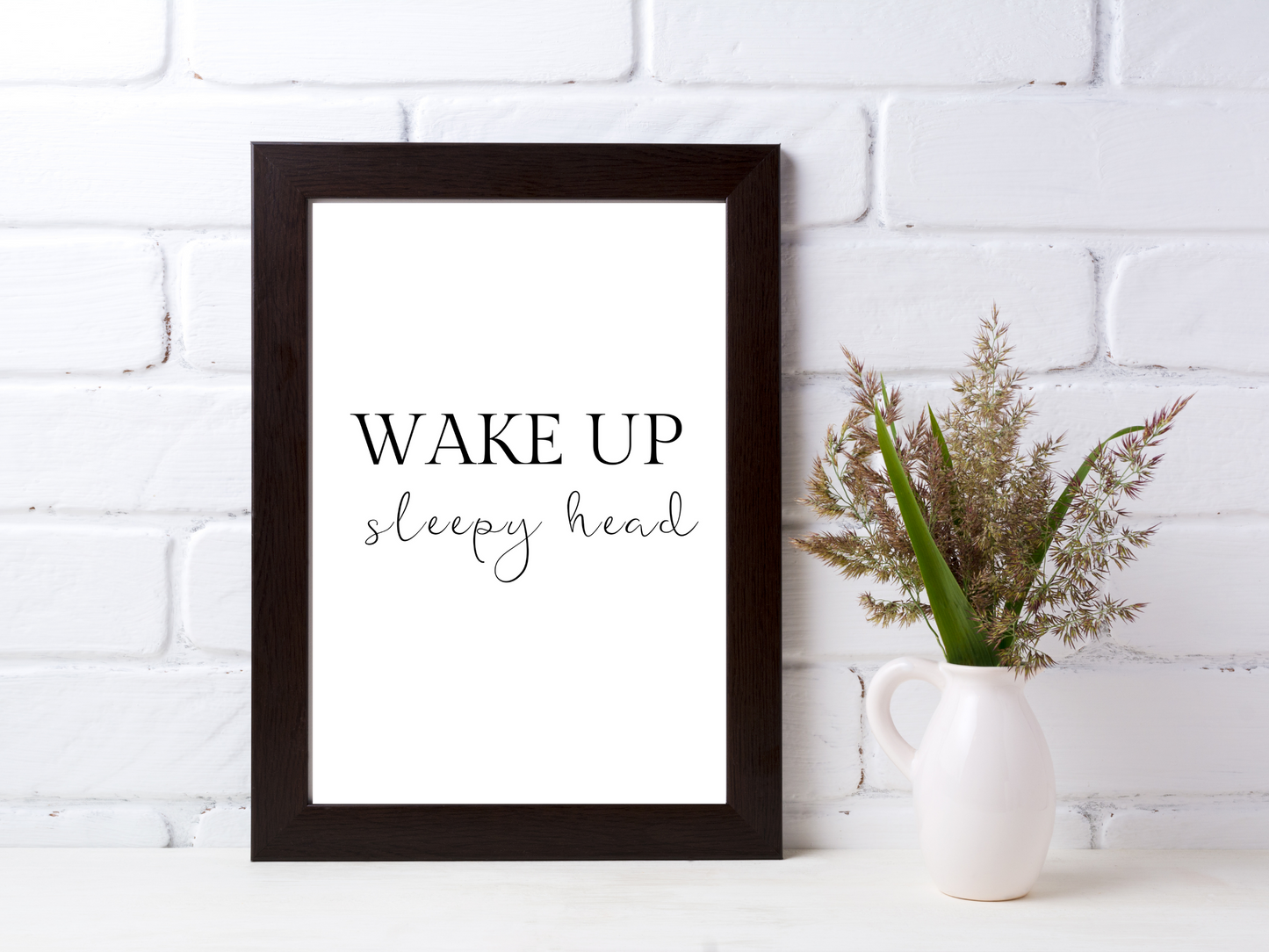 Wake Up Sleepy Head Typography Print