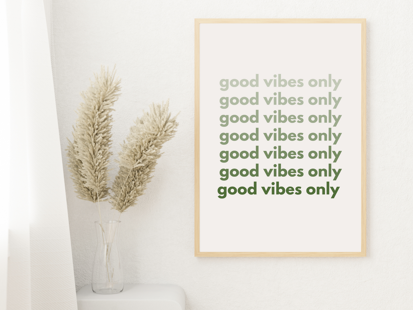 Good Vibes Only Typography Print