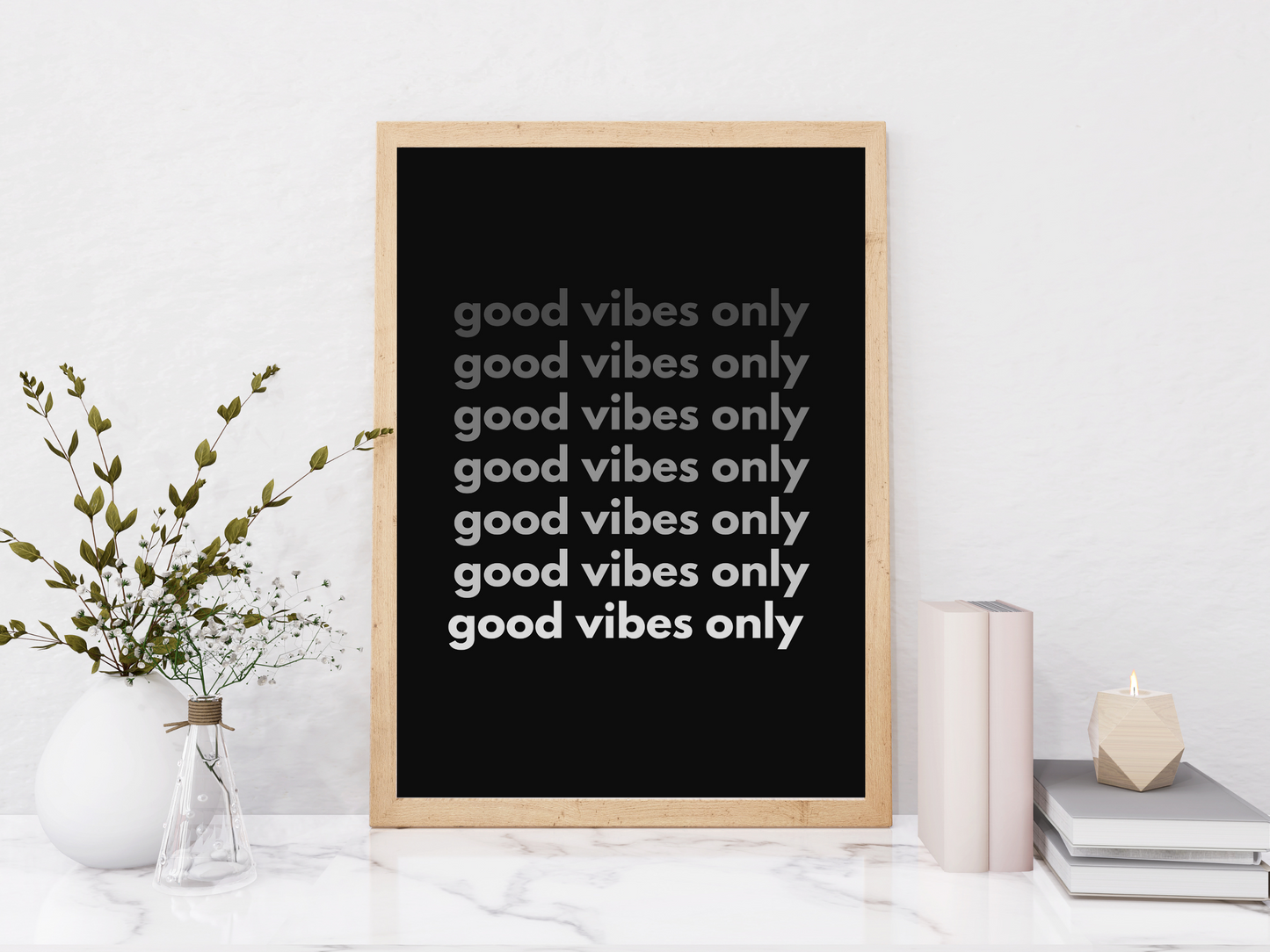 Good Vibes Only Typography Print