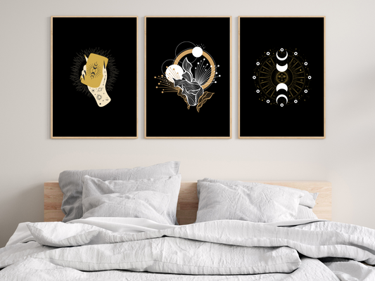 Celestial Boho Set of 3 Prints