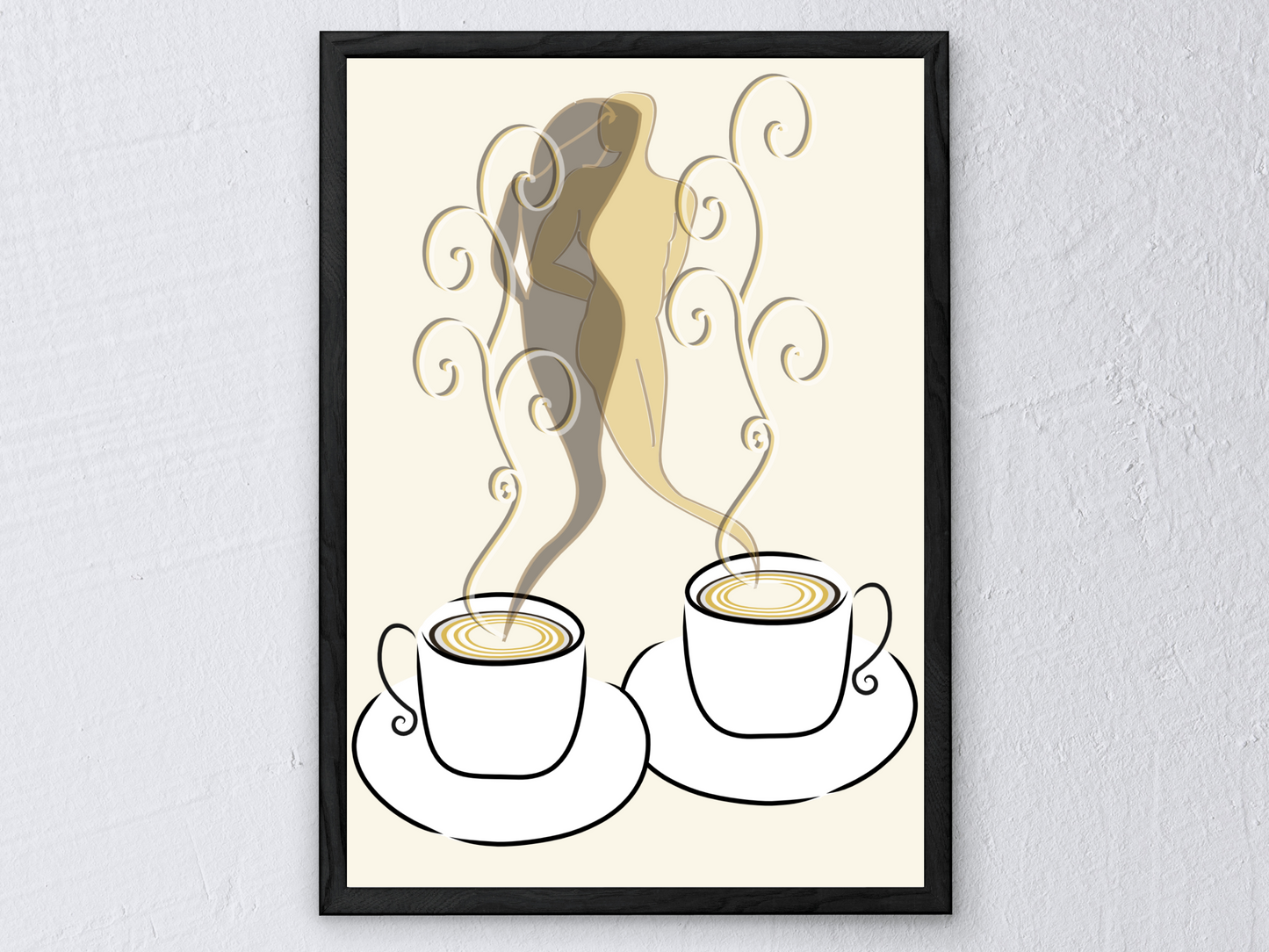 Coffee Couple Minimalist Print