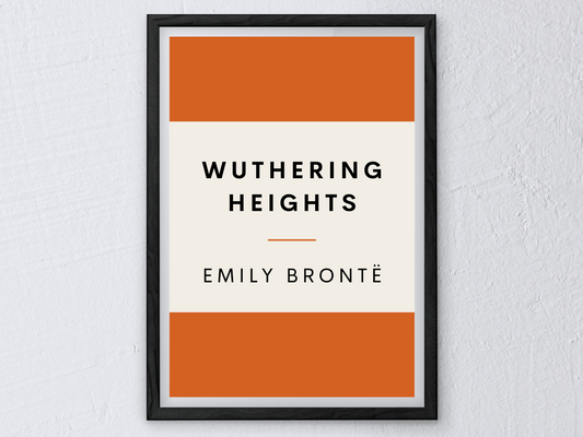 Wuthering Heights Emily Bronte Retro Inspired Literary Print