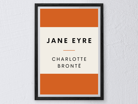 Jane Eyre Retro Inspired Literary Print