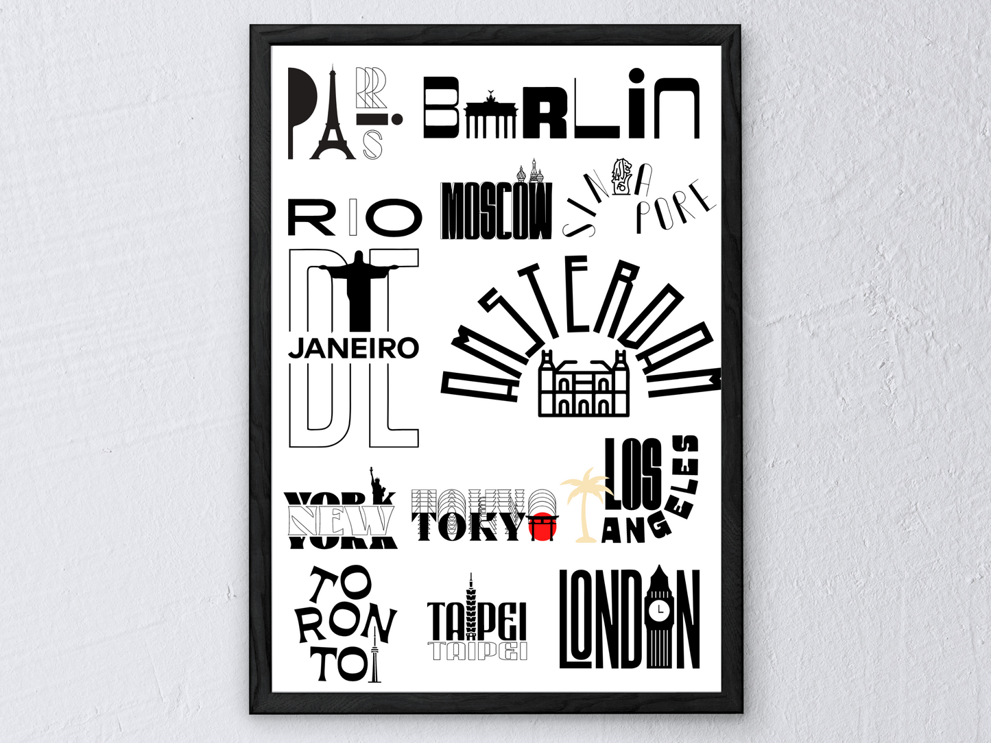 City Titles Print