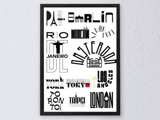 City Titles Print