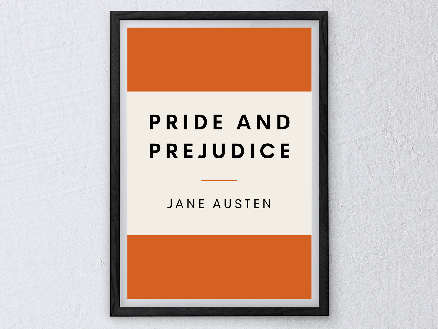 Pride and Prejudice Jane Austen Retro Inspired Literary Print