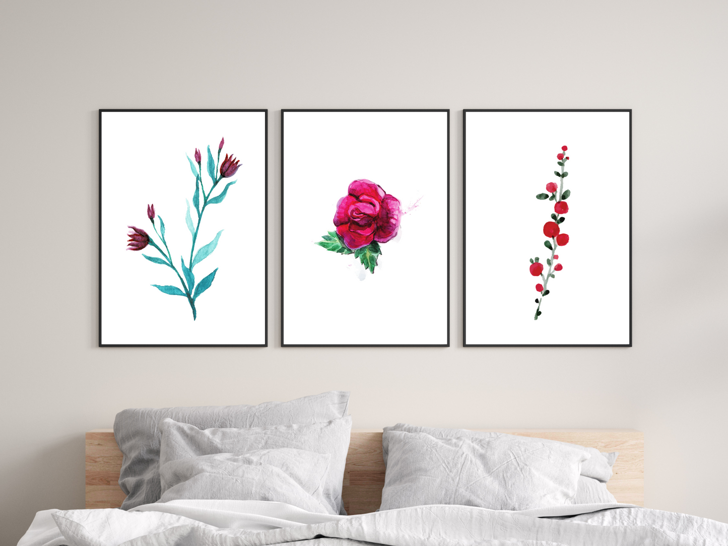 Winter Flowers Set of 3 Prints