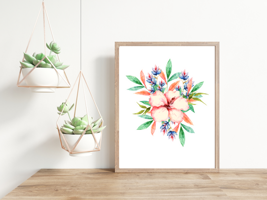 No. 1 Summer Flowers Minimalist Print