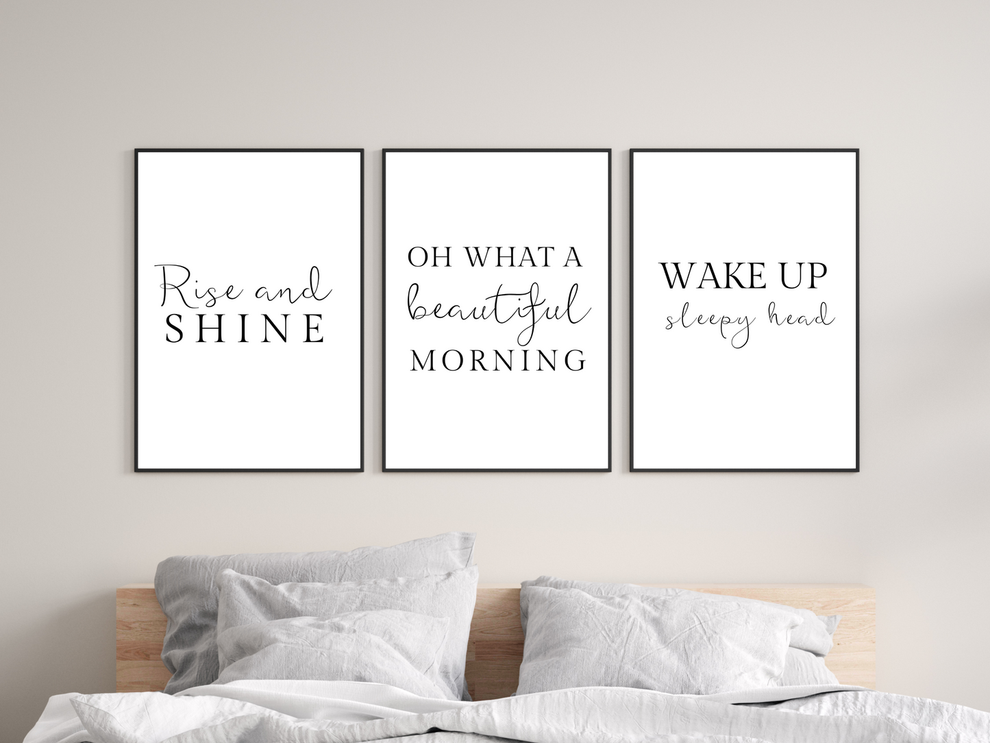 Bedroom Quote Typography Set of 3 Prints