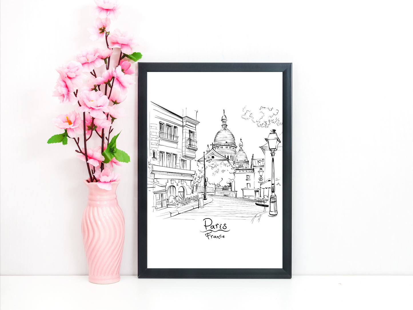 Paris Sacré-Cœur Line Drawing Print