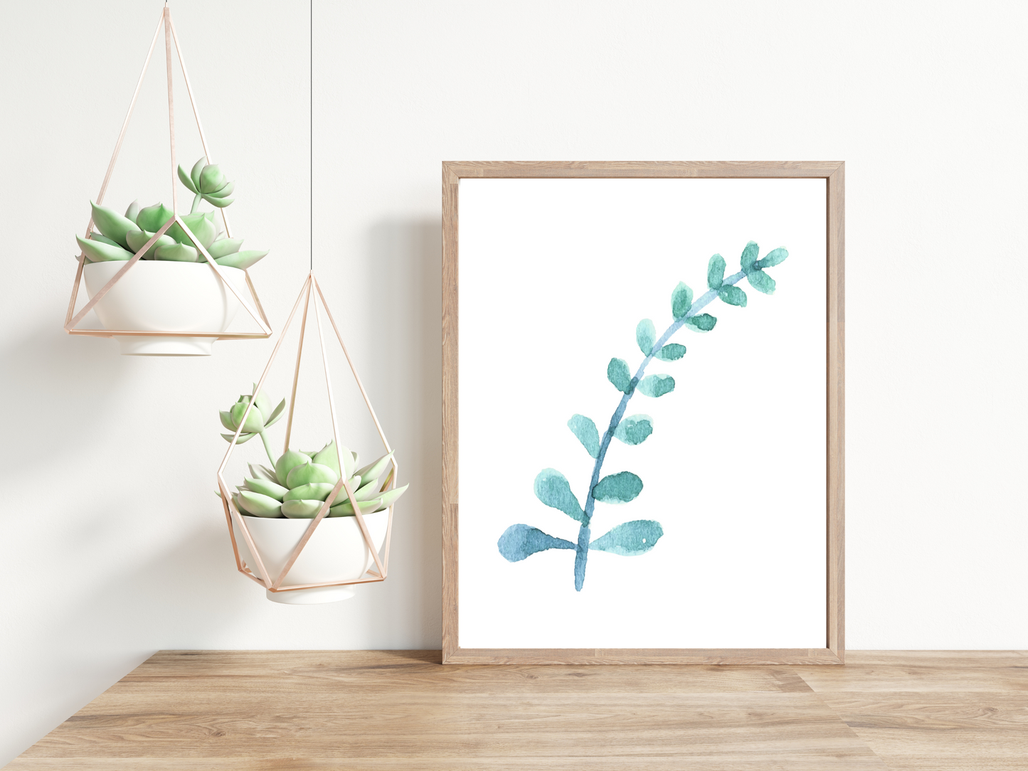 No. 1 Winter Flowers Minimalist Print