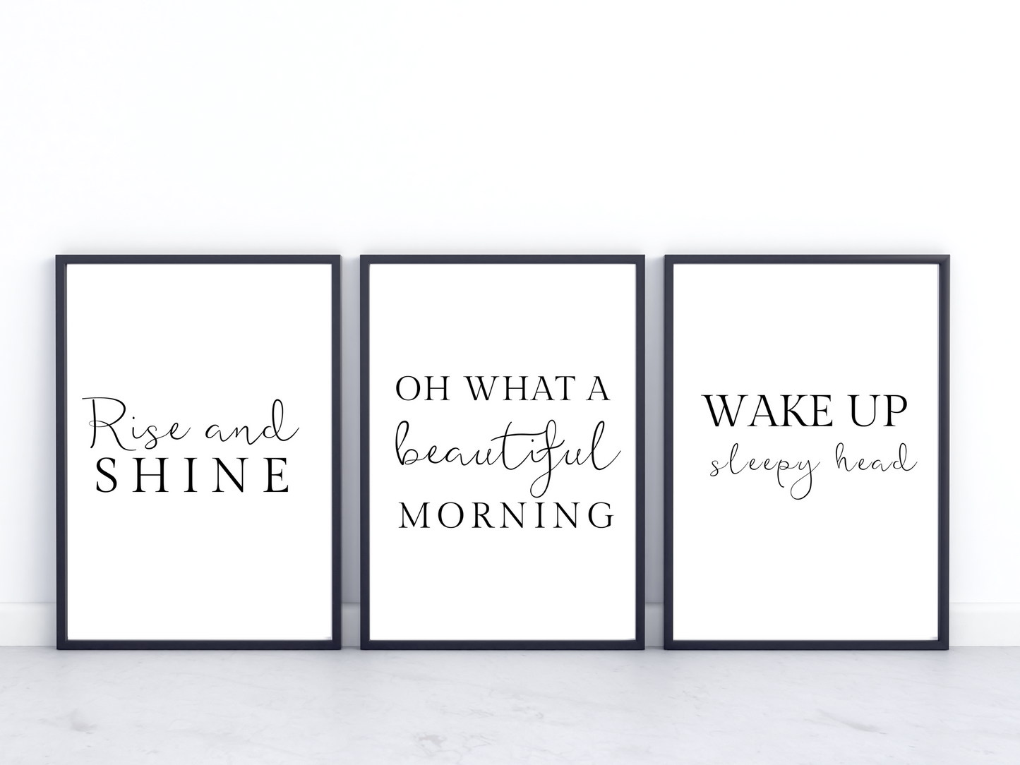 Bedroom Quote Typography Set of 3 Prints