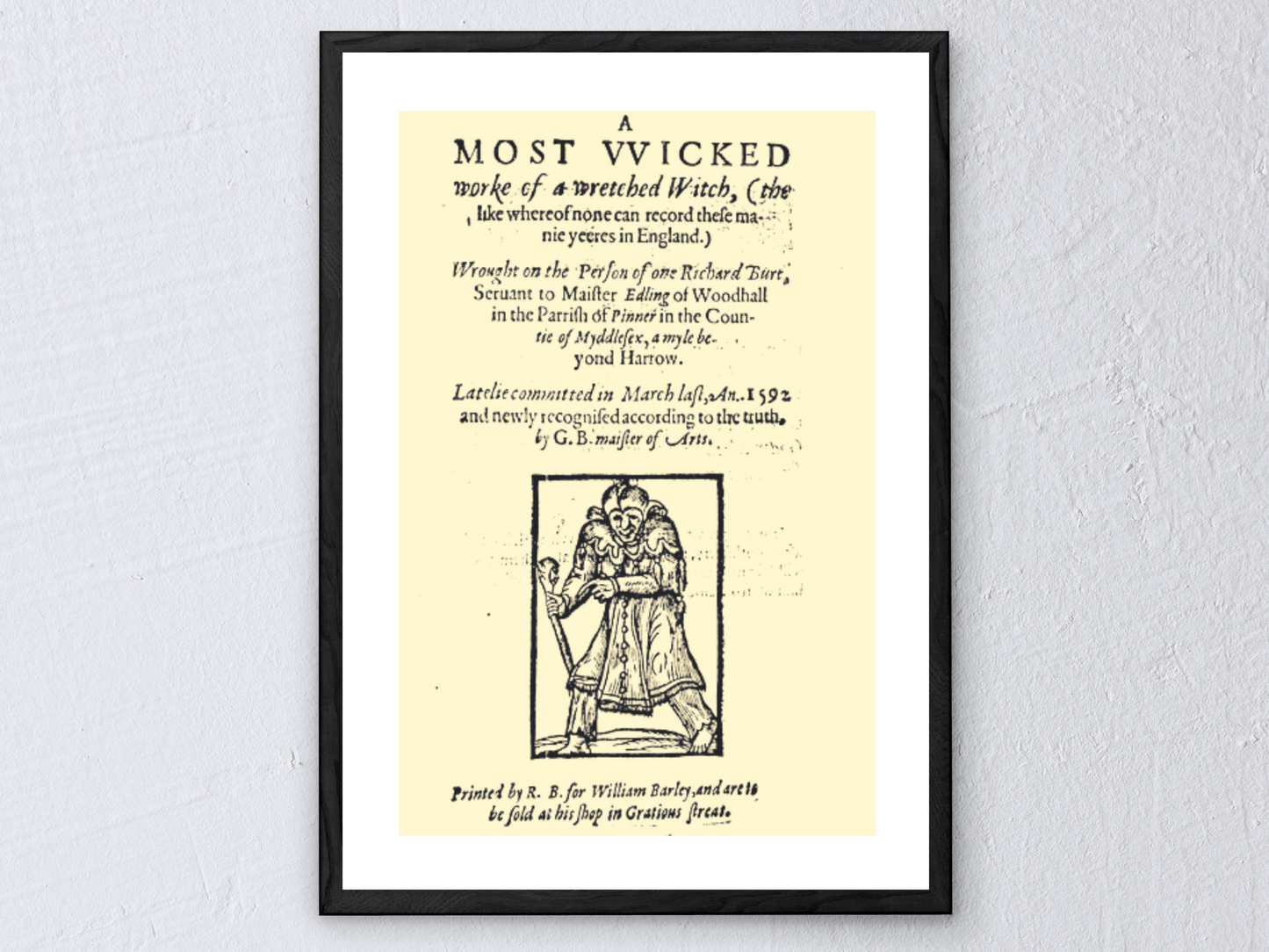 Witchcraft Pamphlet Reproduction Prints