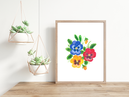 No. 3 Spring Flowers Minimalist Print