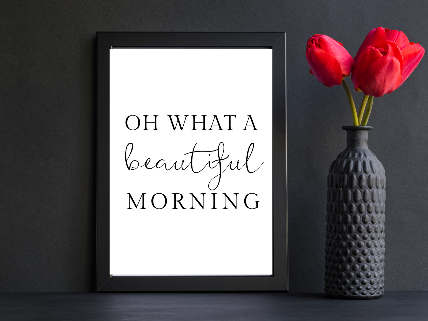 Oh What A Beautiful Morning Typography Print