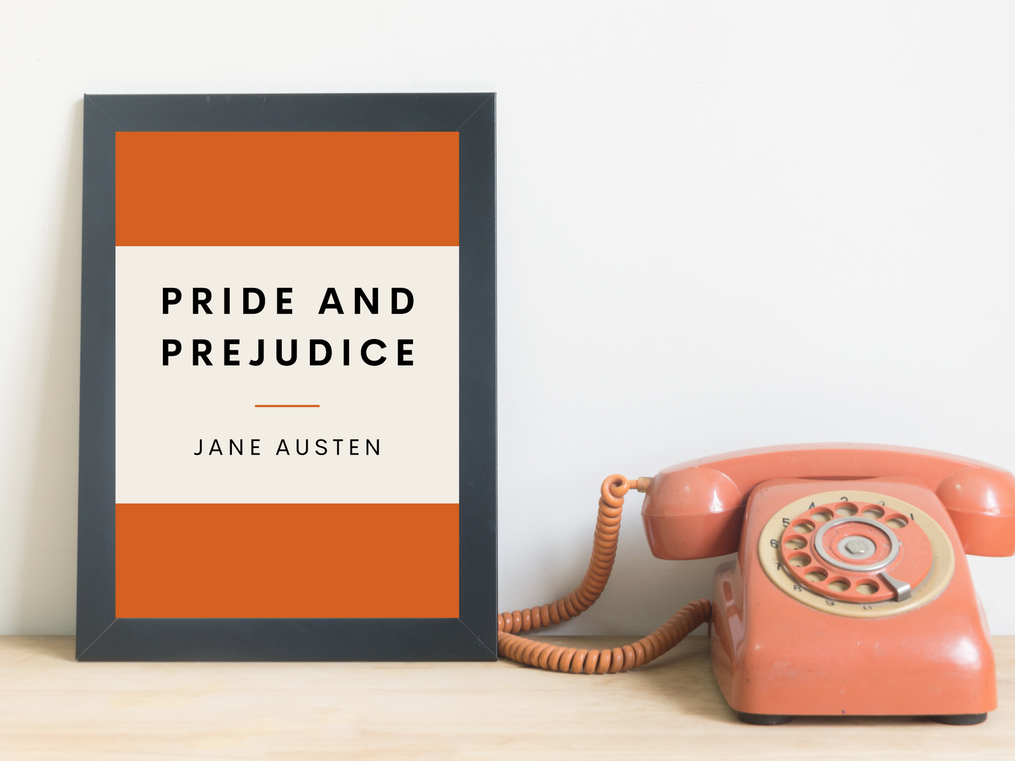 Pride and Prejudice Jane Austen Retro Inspired Literary Print