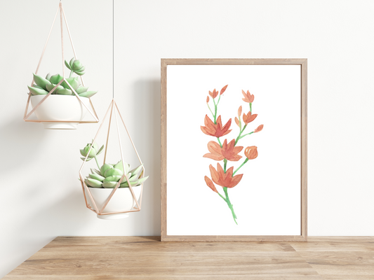 No. 4 Autumn Flowers Minimalist Print