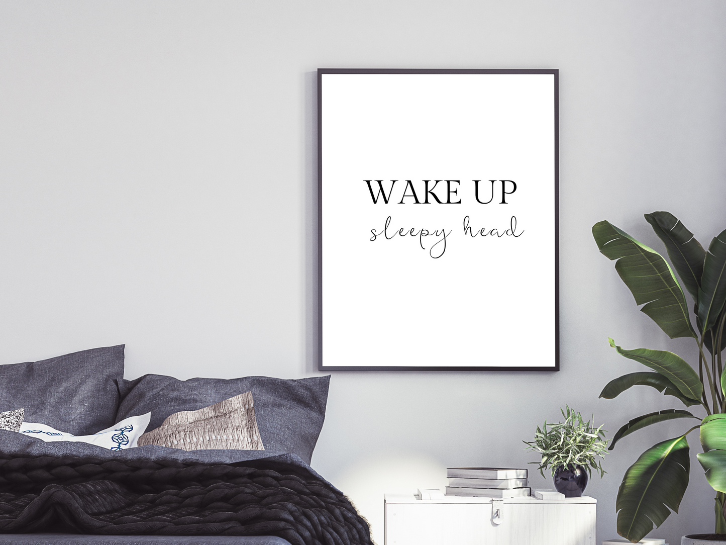 Wake Up Sleepy Head Typography Print