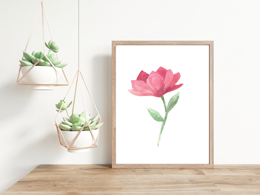 No. 4 Summer Flowers Minimalist Print