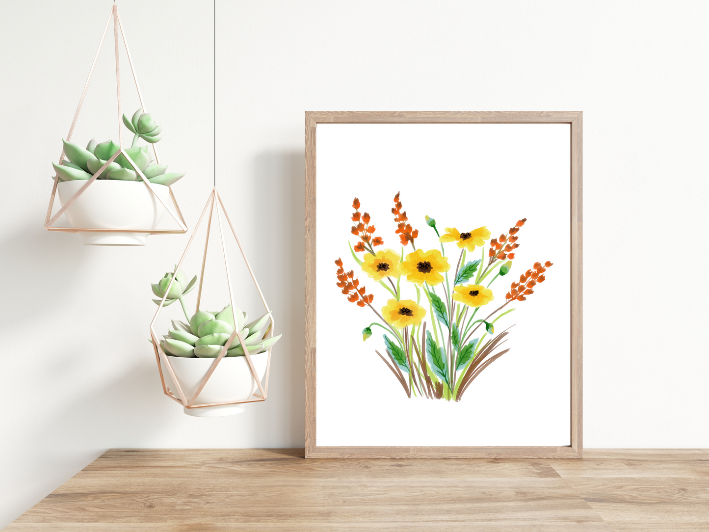 No. 6 Autumn Flowers Minimalist Print