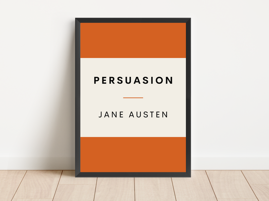 Persuasion Jane Austen Retro Inspired Literary Print