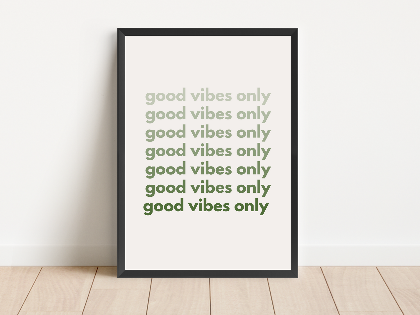 Good Vibes Only Typography Print