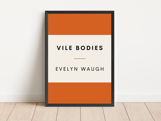 Vile Bodies Retro Inspired Literary Print