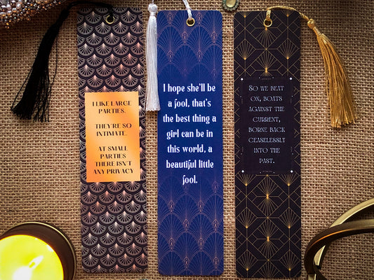 The Great Gatsby Inspired Bookmark Collection