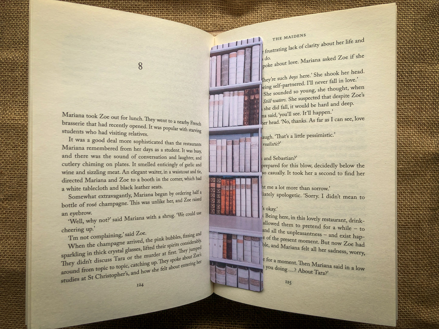 White Bookcase Reading Log Bookmark