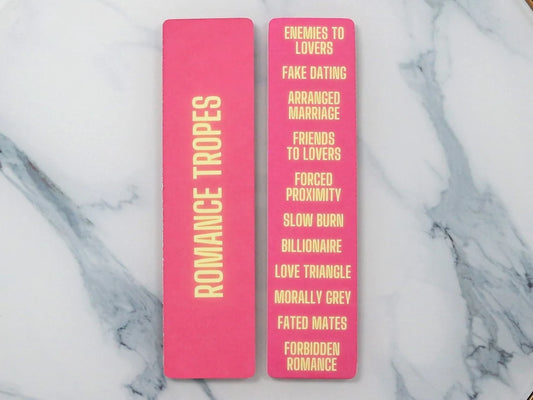 Romance Tropes Bookmark